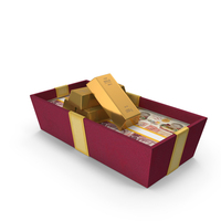 Box Gold Biscuit Lots England 50 Pound Money Notes PNG & PSD Images