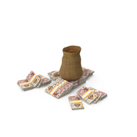 England 50 Pound Money Notes Bag Coins Currency PNG & PSD Images