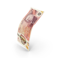 England 50 Pound Money Single Note Falling Vertical PNG & PSD Images