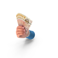 England 50 Pound Notes Holding Hand Money PNG & PSD Images