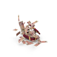 Gift Box Full Out Fly England 50 Pound Money Notes PNG & PSD Images