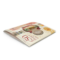 Money Two England 50 Pound Note Fold PNG & PSD Images