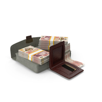 Wallet Bag Open Bill England 50 Pound Money PNG & PSD Images