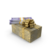 Gift Box With Indian 100 Rupees Money Notes Lots On Top PNG & PSD Images