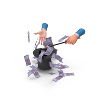 Hand Magic Hat Indian 100 Rupees Money Fly Out PNG & PSD Images