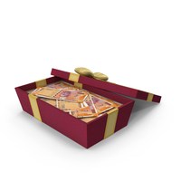 Gift Box Open With Indian 200 Rupees Money Notes PNG & PSD Images