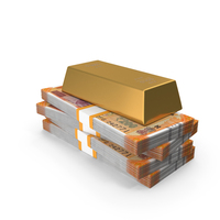 Gold Four Indian 200 Rupees Lot Money PNG & PSD Images