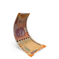 Indian 200 Rupees Falling Money Note PNG & PSD Images