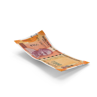 Indian 200 Rupees Money Falling SIngle Note Ground PNG & PSD Images