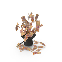 Magic Hat Indian 200 Rupees Money Fly Out PNG & PSD Images