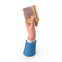 Rising Hand Holding Indian 200 Rupees Note PNG & PSD Images