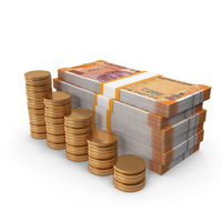 Tax Pay Indian 200 Rupees Money Notes Lots Gold Coins PNG & PSD Images