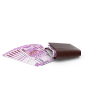 Brown Wallet Close Indian 2000 Rupees Money Bill PNG & PSD Images