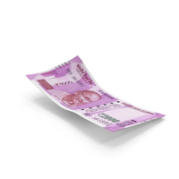 Indian 2000 Rupees Money Falling Single Note Ground PNG & PSD Images