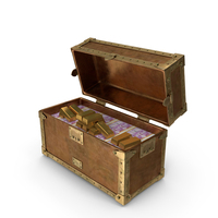 Indian 2000 Rupees Money Lots Gold Treasure Box PNG & PSD Images