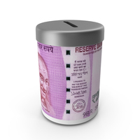 Indian 2000 Rupees Money Note Save Box PNG & PSD Images
