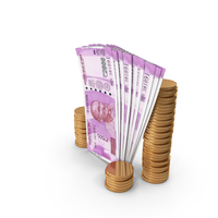 Indian 2000 Rupees Money Notes Currency Vertical Bill Coins PNG & PSD Images