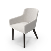 Scandinavian Dining Chair With Wood Legs PNG & PSD Images