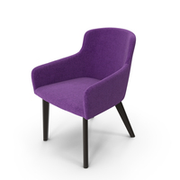 Scandinavian Violet Dining Chair With Wood Legs PNG & PSD Images