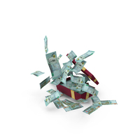 Gift Box Full Out Fly Jordan 20 Dinars Money Notes PNG & PSD Images