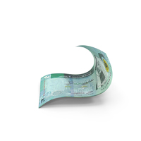 Jordan 20 Dinars Money Falling Note Folded PNG & PSD Images