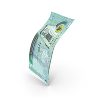 Jordan 20 Dinars Money Single Note Falling Vertical PNG & PSD Images