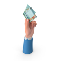 Hand Holding Raise Jordan 20 Dinars Notes Bill PNG & PSD Images