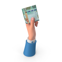 Rising Hand Holding Jordan 20 Dinars Note PNG & PSD Images