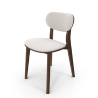Scandinavian Dining Chair With Wood Frame PNG & PSD Images