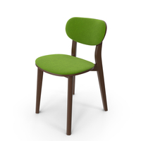 Scandinavian Green Dining Chair With Wood Frame PNG & PSD Images