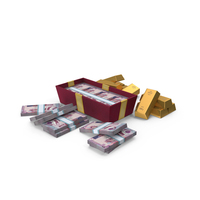 Box Gold Lots Jordan 50 Dinars Money Notes PNG & PSD Images