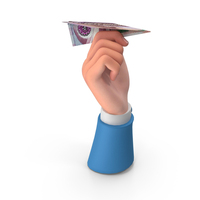 Paper Plane Jordan 50 Dinars Note Hand Hold PNG & PSD Images