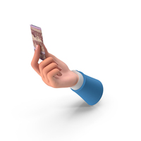 Showing Folded Jordan 50 Dinars Note Hand PNG & PSD Images