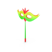 Circus Carnival Face Eye Mask With Hand Stick Icon PNG & PSD Images