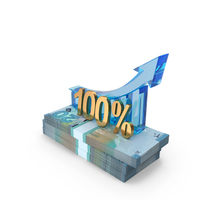 100 Percent Arrow Growth On Kuwait 10 Dinars Money Notes PNG & PSD Images