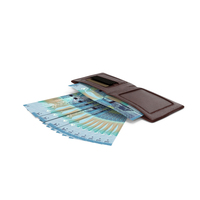 Brown Wallet Bill Kuwait 10 Dinars Money Coins PNG & PSD Images