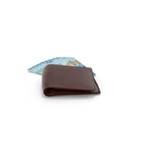 Brown Wallet Kuwait 10 Dinars Money Bills PNG & PSD Images