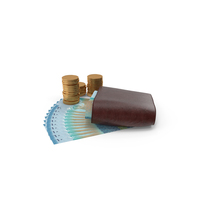 Closed Wallet Kuwait 10 Dinars Money Bill Coins PNG & PSD Images
