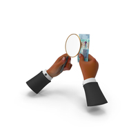 Hand Holding Magnify Find Kuwait 10 Dinars Note PNG & PSD Images