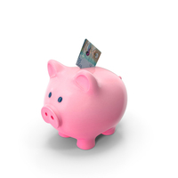 Kuwait 10 Dinars Folded Piggy Bank Save PNG & PSD Images