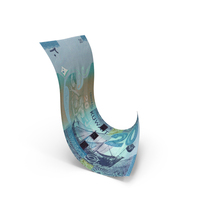 Kuwait 10 Dinars Money Folded Falling Note PNG & PSD Images