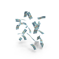 Kuwait 10 Dinars Notes Few Falling Money PNG & PSD Images