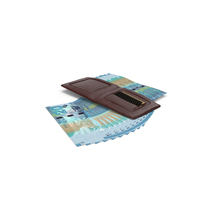 Leather Wallet Ground Bill Kuwait 10 Dinars Money PNG & PSD Images