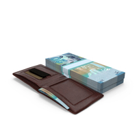 Leather Wallet Open Bill Kuwait 10 Dinars Money PNG & PSD Images