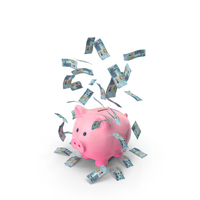 Piggy Bank Save Falling Kuwait 10 Dinars PNG & PSD Images