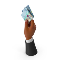 Hand Holding Raise Kuwait 10 Dinars Bill PNG & PSD Images
