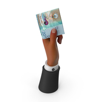 Rising Hand Holding Kuwait 10 Dinars Note PNG & PSD Images
