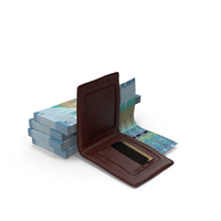 Wallet Open Kuwait 10 Dinars Money Bills Ground PNG & PSD Images