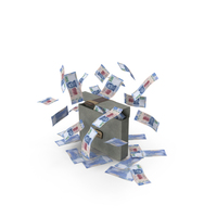 Briefcase Mexico 500 Pesos Money Falling Currency PNG & PSD Images