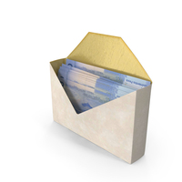 Envelop With Mexico 500 Pesos Money Notes Currency Mail PNG & PSD Images
